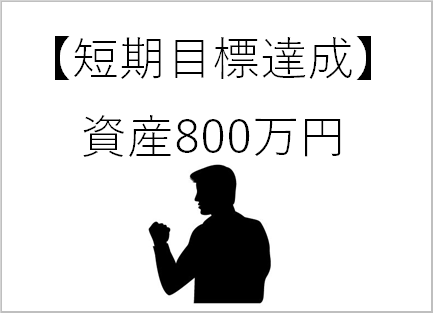 【短期目標達成】資産800万円